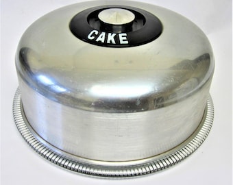 Aluminum Cake Keeper Holder Saver Glass Plate