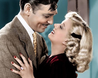 Clark Gable & Jean Harlow from Saratoga 1937