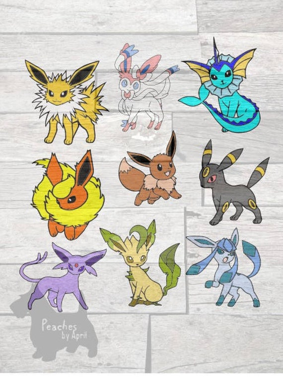 Download Eevee Evolution Cricut SVG file pokemon svg pokemon designs