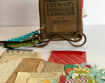 Vintage Handmade Mini Album Smash Book Junk Journal Kit