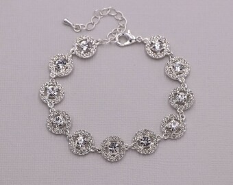 Rhinestone Bridal bracelet, wedding bracelet, rhinestone crystal bracelet, crystal bracelet, bridal jewelry, Carolina Crystal Bracelet