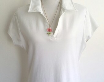 Polo dress, L, XL, white maxi dress, sporty maxi, white maxi, white shirt dress, white dress, summer dress, white maxi dress