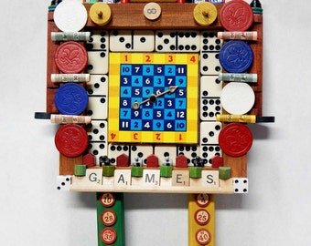 Assemblage Art Doll Mixed Media Pastime Games Character