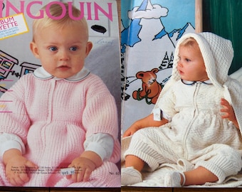vintage pingouin no. 60 Baby infants knitting patterns 6 layettes birth to 18 months