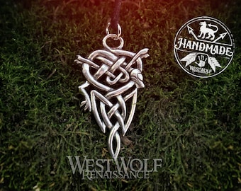 Celtic Knotted Dog Pendant -- Viking/Norse/Knot/Necklace/Jewelry