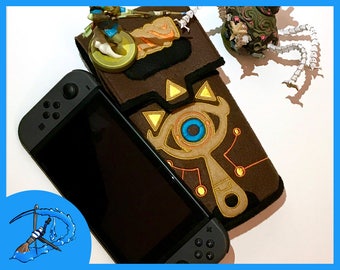 Sheikah Slate Nintendo Switch Case Legend of Zelda Breath of the Wild Gaming Accessory Embroidery Cosplay Prop