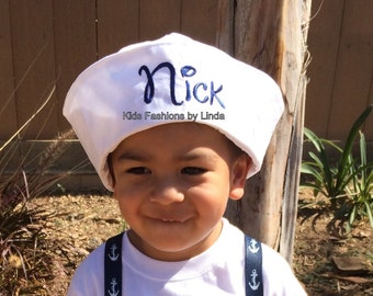 Personalized White Sailor Hat