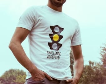 Challenge Accepted T-shirt for car racing street racing drivers - high quality print and tee