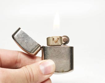 ANTIQUE DORCEL LIGHTER - working Old Flip Top 1950s Mexican Made Vintage Pocket Lighter