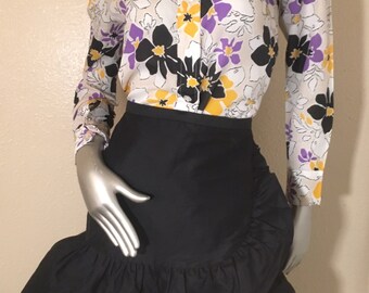 60s mod floral print button down