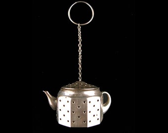Antique Sterling Silver Amcraft Teapot Form Tea Ball Infuser