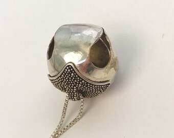 Vintage Sterling Silver Bell 18" Necklace