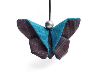 Butterfly eco-designed hanging blue/Brown