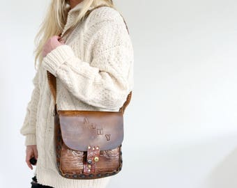 1970s Kathy's Last Supper Purse // Tooled Leather