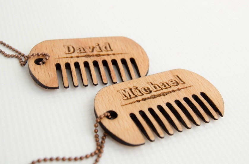 Beard Moustache Comb keychain personalized gifts for