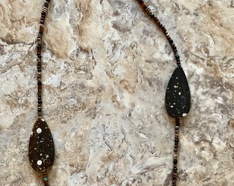 Long Bone Beaded Necklace