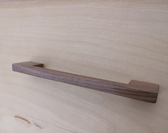 Contemporary Walnut Wood Cabinet Pull