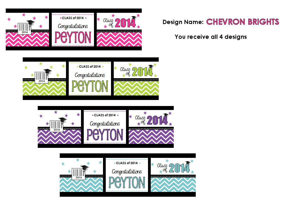 2019 graduation water bottle labels