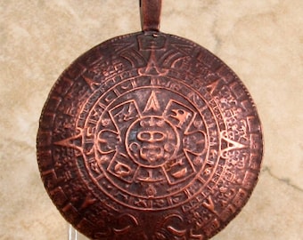 Aztec Pendant, Bronze, Greek Casting, 45 MM, M276