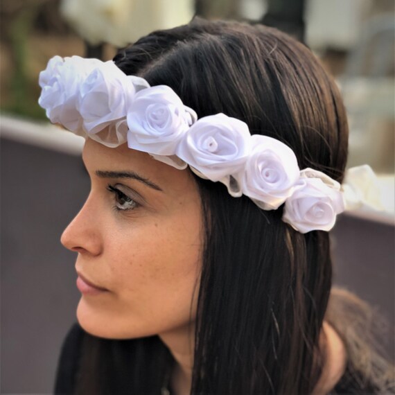 White Rose Crown Bridal Crown Wreaths Tiaras Flower Crown