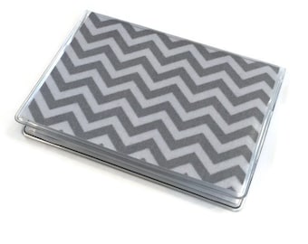 Card Case Mini Wallet Gray Chevron