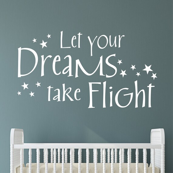 Dreams Take Flight Vinyl Wall Lettering Decals