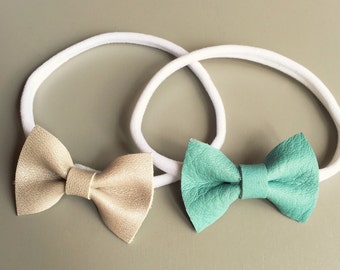 Pearl - Genuine Leather Bows