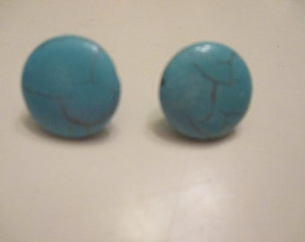 turquoise look post earrings