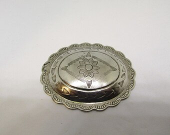 Brass concho plated pewter Oxide color #RM237