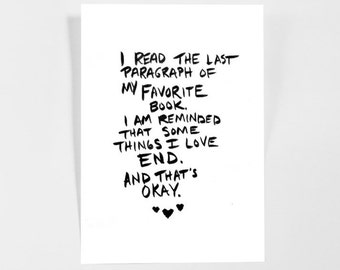 Some Things I Love End - Printable Poster