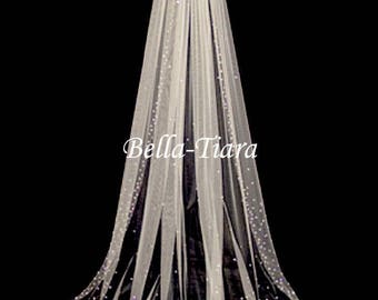 cathedral crystal veils, chapel crystal wedding veil, crystal bridal veil, crystal cathedral wedding veil, crystal cathedral veil