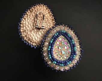 Hand beaded Native American Earrings