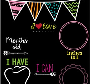 Baby Monthly Chart Print