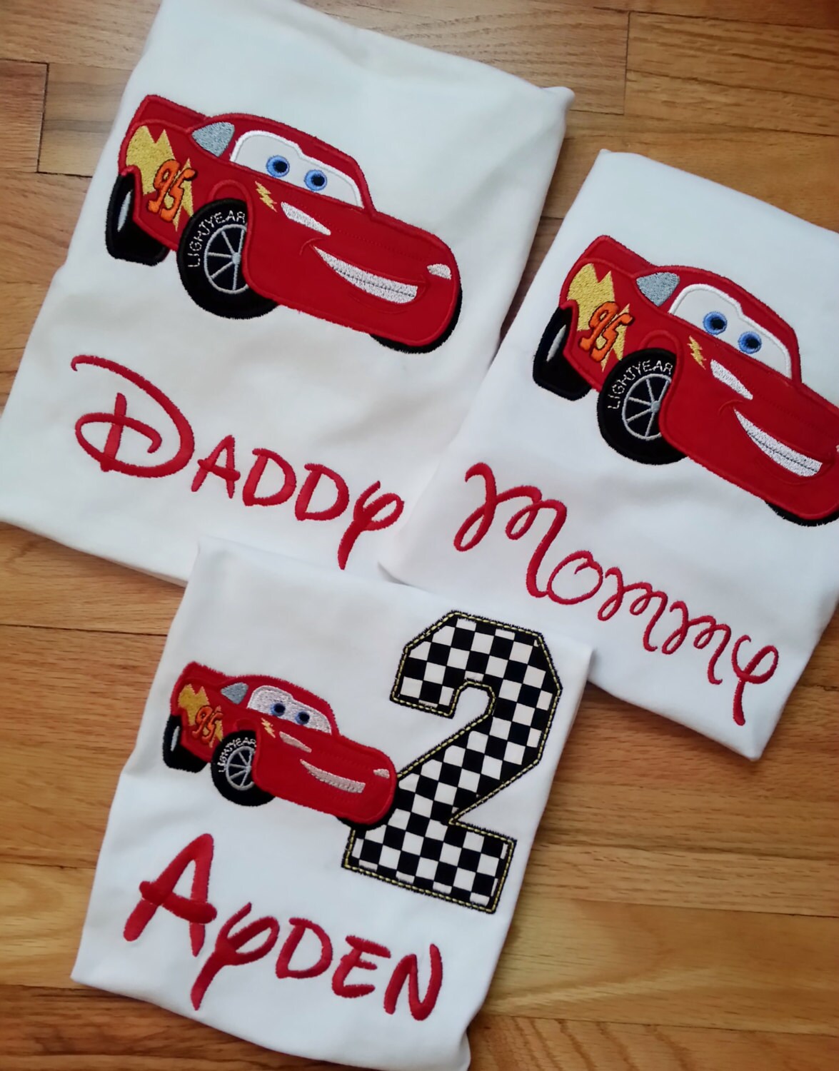 Lightning McQueen Family Cars Disney Shirt Pixar Birthday