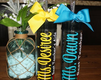 Personalized Teacher Tumbler, Teacher Aide Tumbler, Principal Tumbler, School Office Tumbler, BPA FREE