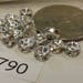 Vintage, Beads, Crystal, Rhinestone, Metal, high quality, Vintage AB rhinestone beads Lot of 10 J1790