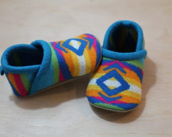 Baby Shoes Made From Pendleton® Wool - Moccasins - Baby Booties - Toddler Shoes - Wool Slippers