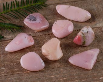 One Medium Peruvian Pink OPAL Tumbled Stone - Pink Opal, Pink Opal Stone, Peruvian Opal, Tumbled Opal, Pink Stone, Healing Crystals E0566