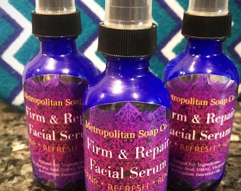 Natural Firm & Repair Hyaluronic DMAE Facial Serum | Clear Skin | Soft Smooth Skin | Anti-Aging | Anti-Wrinkle | Hyaluronic Serum | Miracle