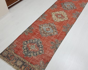 3'x13' Oushak Runner Turkish Runner Vintage Runner Oushak Rug Runner Hallway Rug, Home Decor Oriental Runner Runners, Hallway Runner RUG,