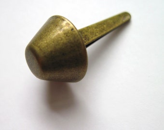 Bag feet, purse feet, 12mm - Antique brass bag feet, antique brass purse feet, bag making hardware, purse makng notions, UK SHOP