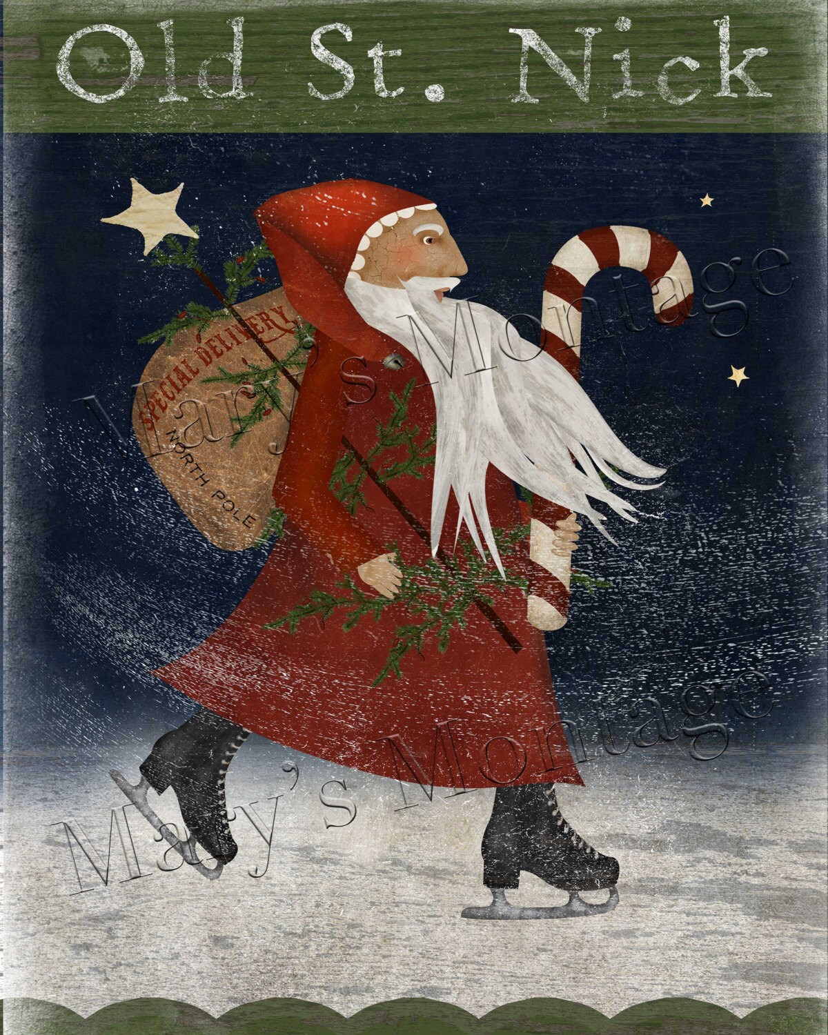 Old St. Nick 8x10 printable download