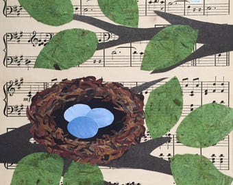 Nest #4 - paper collage