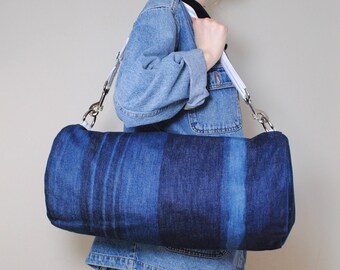 Mini Duffel Bag in Pinto Denim