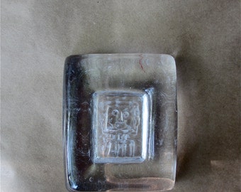 Mid Century Modern Erik Hoglund Art Glass Paperweight/Dish Erik Hoglund Kosta Boda Swedish