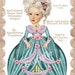 Marie Antoinette Paper Doll Printable Craft Project Instant Download