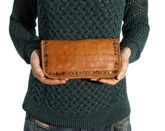 Handmade Wallet, Leather Wallet Woman, Brown Leather Wallet, Brown Wallet, Womens Brown Wallet, Design Wallet, Wallet Strap, Large Wallets