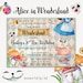 Alice In Wonderland Invitation, Alice Invite, Tea Party, Onederland Party, Birthday Unbirthday Invitation, Printable Invitation