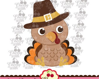 Thanksgiving Baby Turkey boy Svg Dxf,Thanksgiving Silhouette & Cricut Cut Files DGTH18 -Personal and Commercial Use