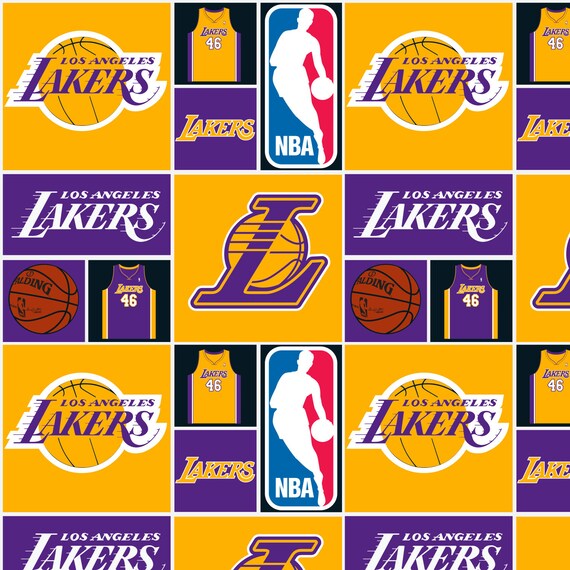 NBA Los Angeles Lakers Cotton Fabric by the yard